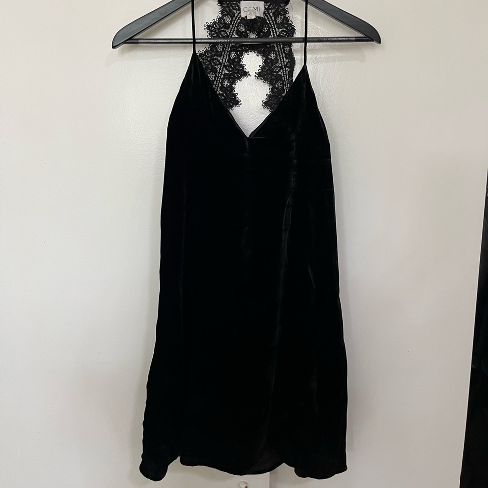 Velvet Black Mini Dress